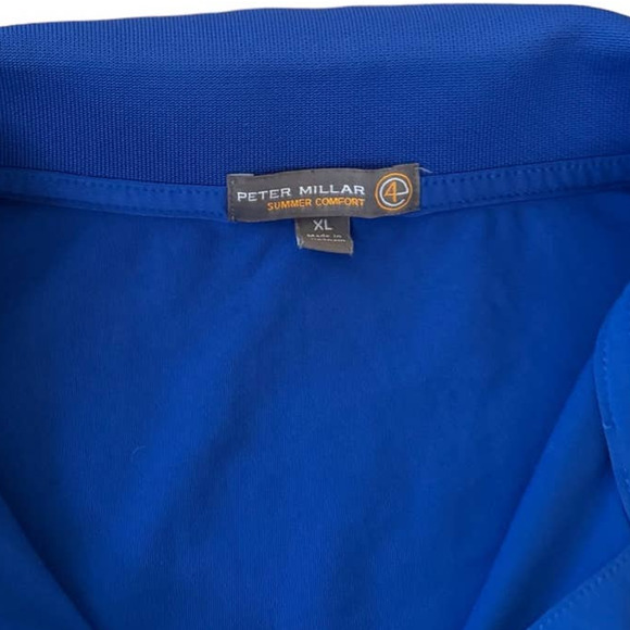 Peter Millar Royal Blue Summer Comfort Short-Sleeve Polo Shirt Size XL - Picture 2 of 6